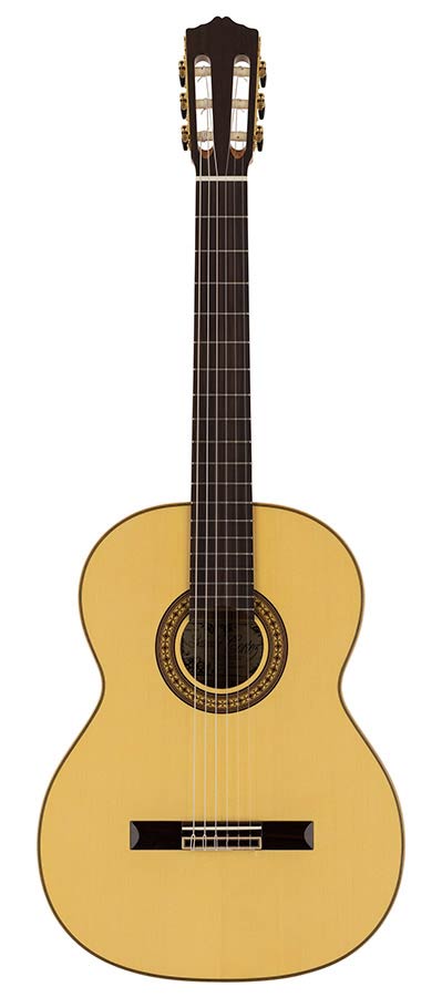 Salvador Cortez CS-65 Chitarra Classica Solid Top in Abete Europeo e Acero Fiammato