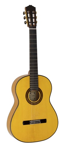 [Sevillana B/Y] Salvador Cortez Sevillana B/Y Chitarra flamenco blanca ambra professionale