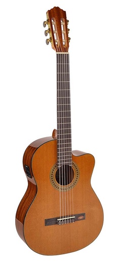 [CC-10CE] CC-10CE - Salvador Cortez - Chitarra Classica 4/4 Elettrificata Cutaway Student con tavola in cedro e fondo/fasce in sapele